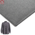 tela de franela de chequeo a cuadros gris claro para la camisa